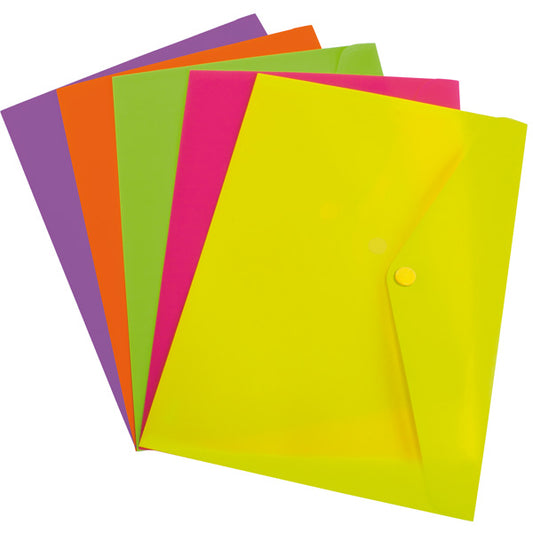 SOBRE PP FOLIO CON BROCHE FLUOR - GRAFOPLAS