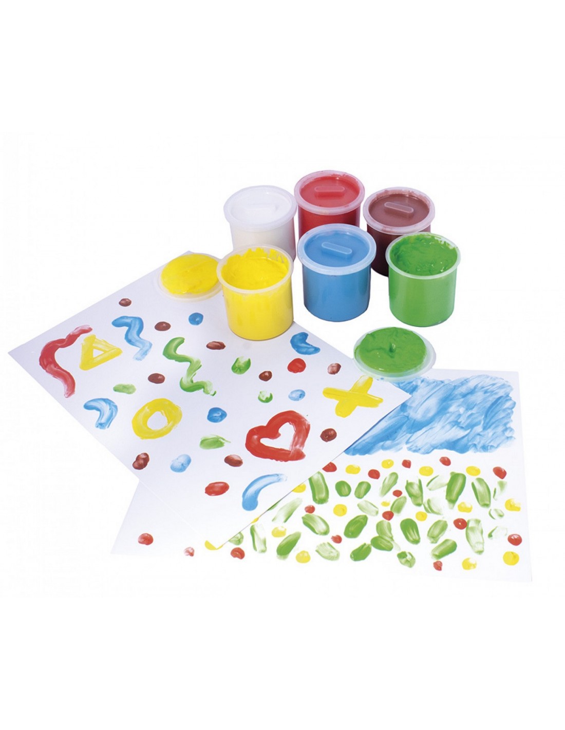CAJA 6 BOTES PINTURA DEDOS STDOS 125ML - JOVI