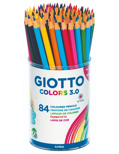 BOTE LAPIZ COLOR 3.0 84UDS SURTIDOS - GIOTTO