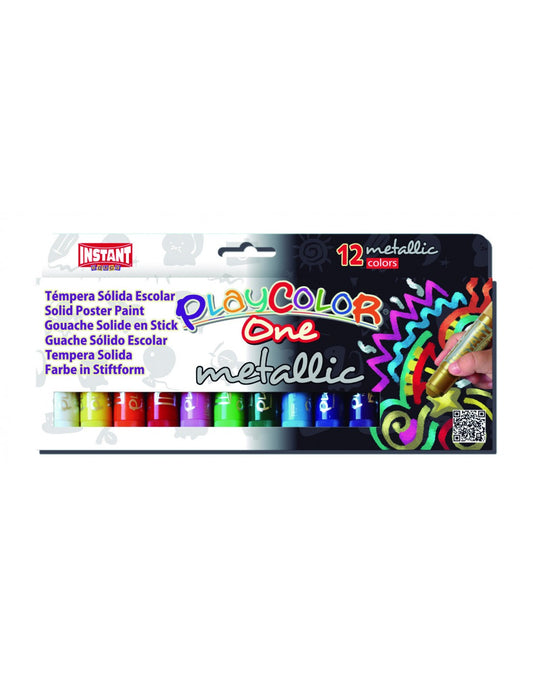 TÉMPERA SÓLIDA ONE METALLIC 12 UD - PLAYCOLOR