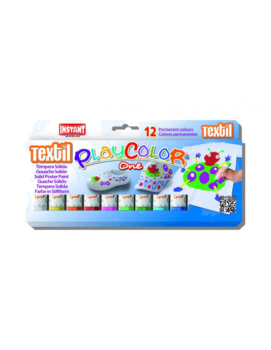 TÉMPERA SÓLIDA ONE TEXTIL 12 UD - PLAYCOLOR