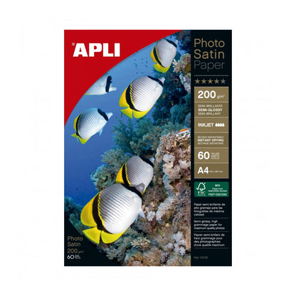 PAPEL FOTOGRAFICO A4 200GR 60H - APLI