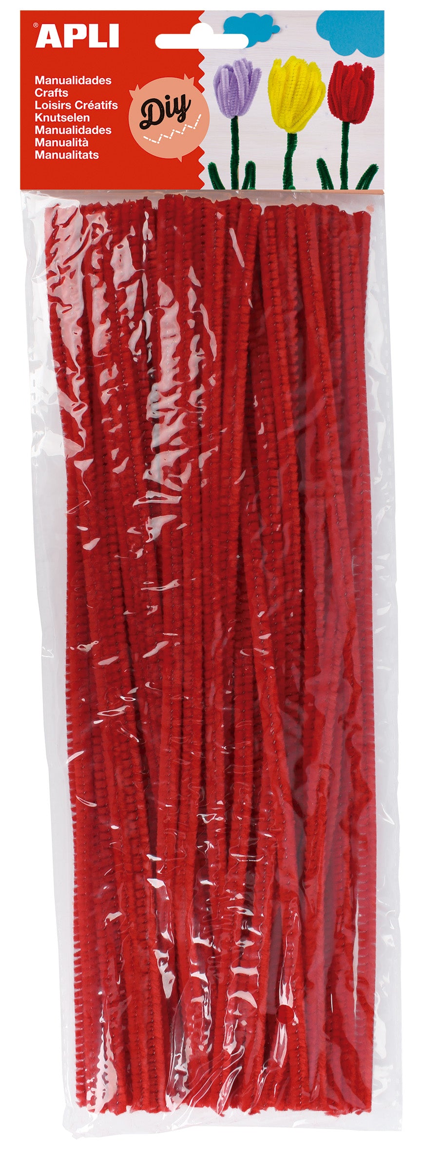 CHENILLAS LIMPIAPIPAS ROJO B/50UD - APLI