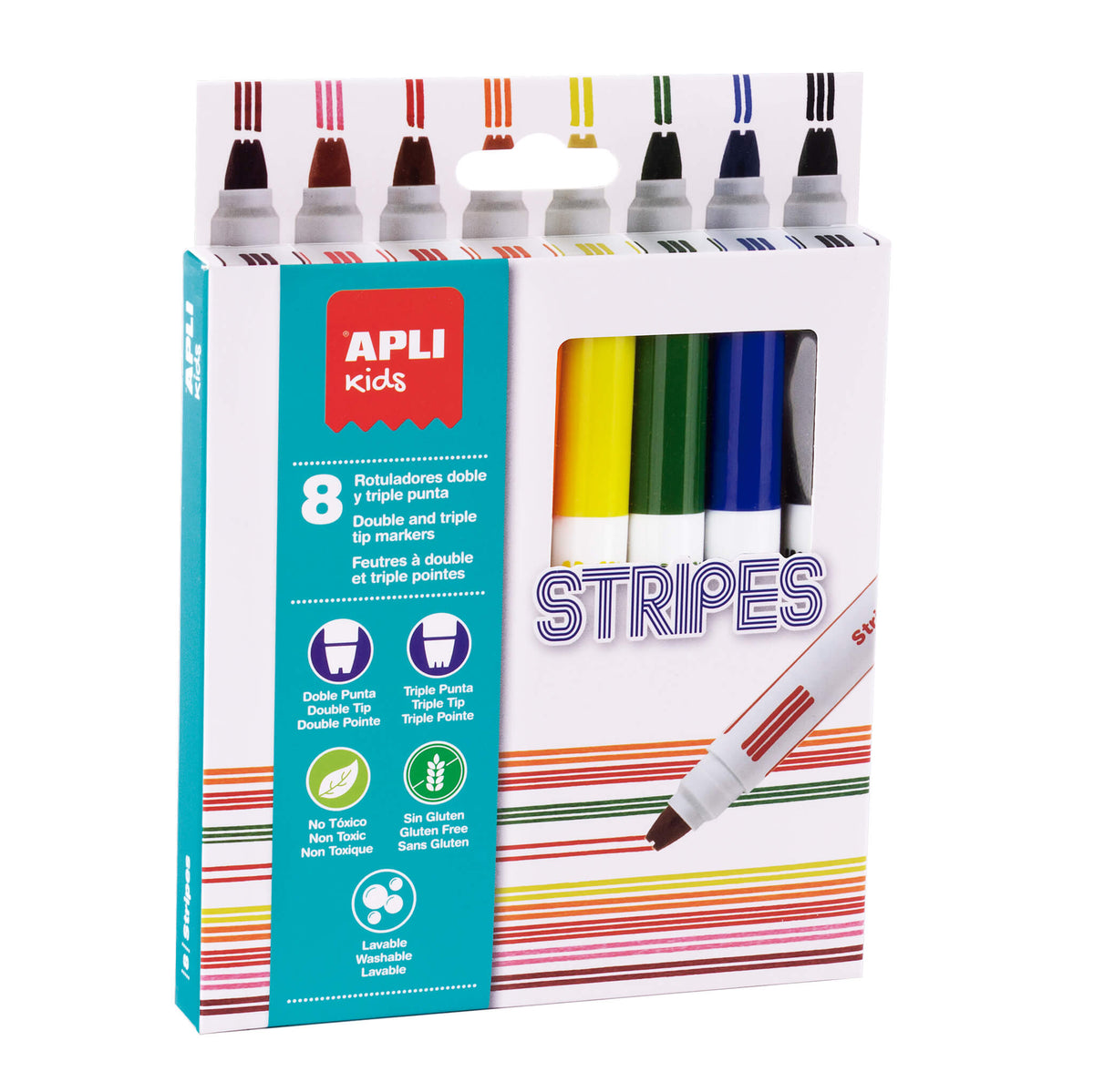 ROTULADORES RAYAS 8UDS STRIPES - APLI