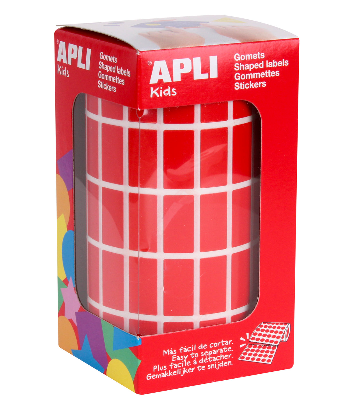 ROLLO GOMETS RECTANGULARES 20X10 ROJO - APLI