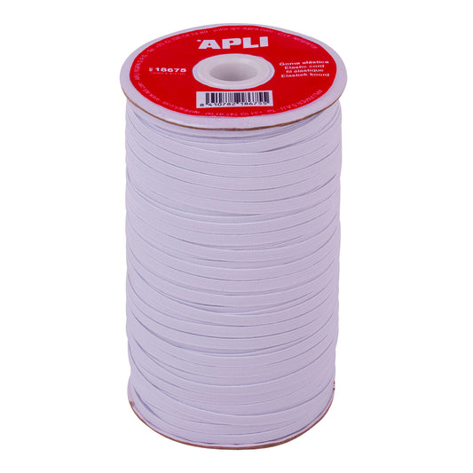 BOBINA ELASTICO BLANCO PLANO 100M - APLI