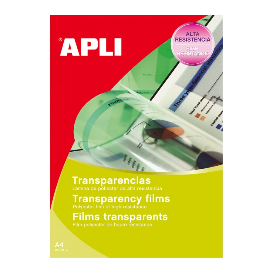 TRANSPARENCIAS IN JET A4 CAJA 50UDS - APLI