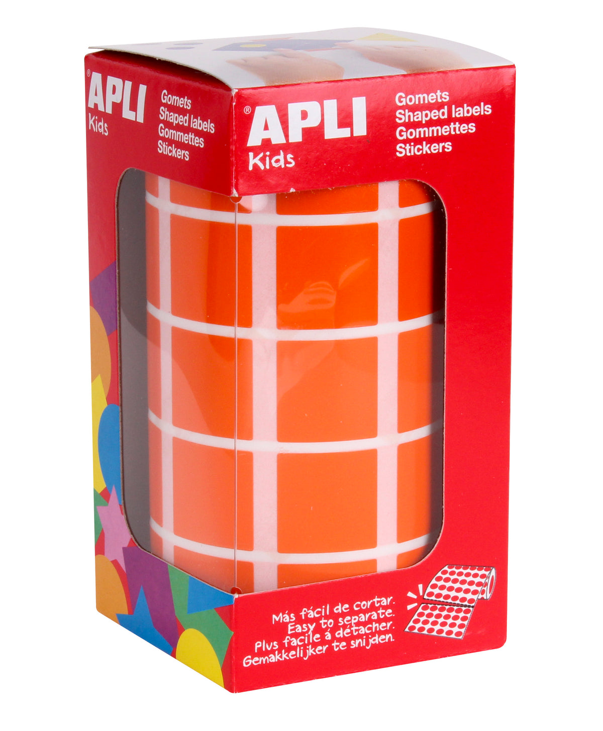 ROLLO GOMETS CUADRADO 20MM NARANJA - APLI