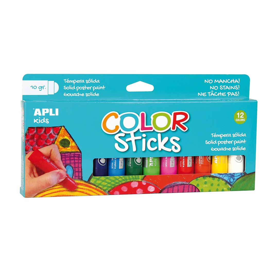 TEMPERA SOLIDA 12 COLORES - APLI