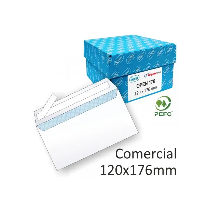 SOBRE BLANCO 120X176 CAJA 500UDS - SAM