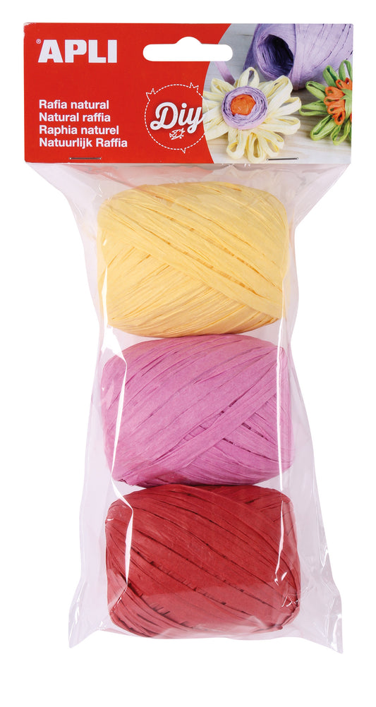 RAFIA NATURAL CANDY 3UDS 30M - APLI