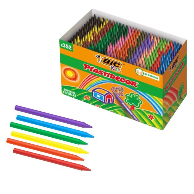 PACK ESCOLAR CERAS PLASTIDECOR 352 UDS - BIC
