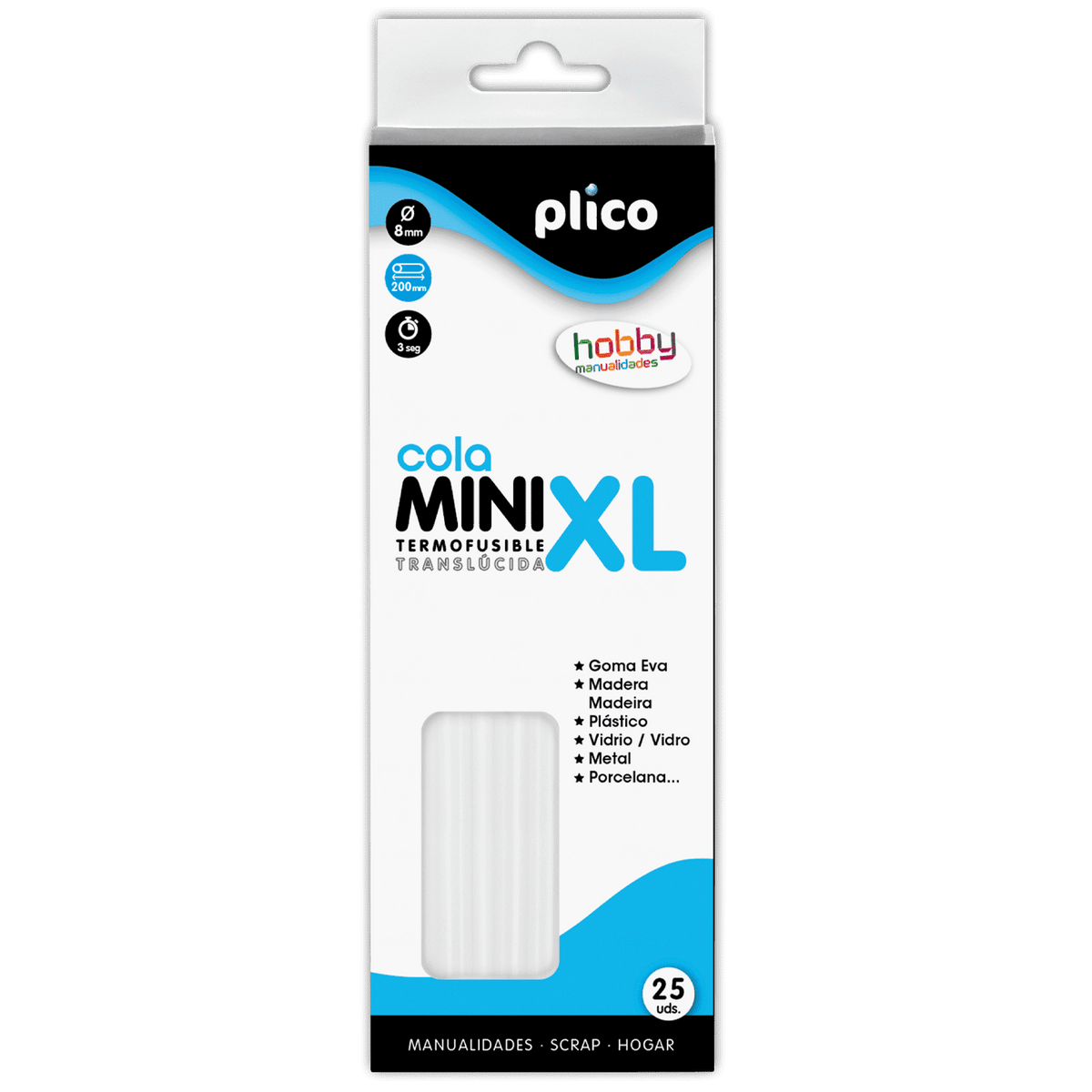 BARRA SILICONA 8MM EXTRALARGA 25UD - PLICO