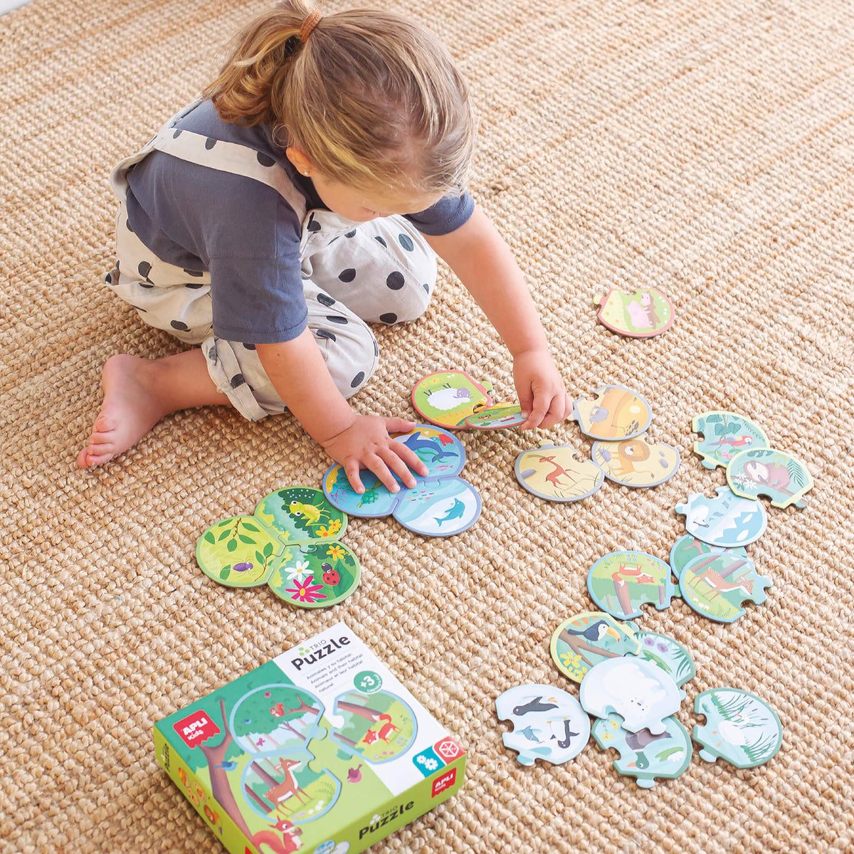 PUZZLE TRIO ANIMALES Y SU HABITAT 24U - APLI