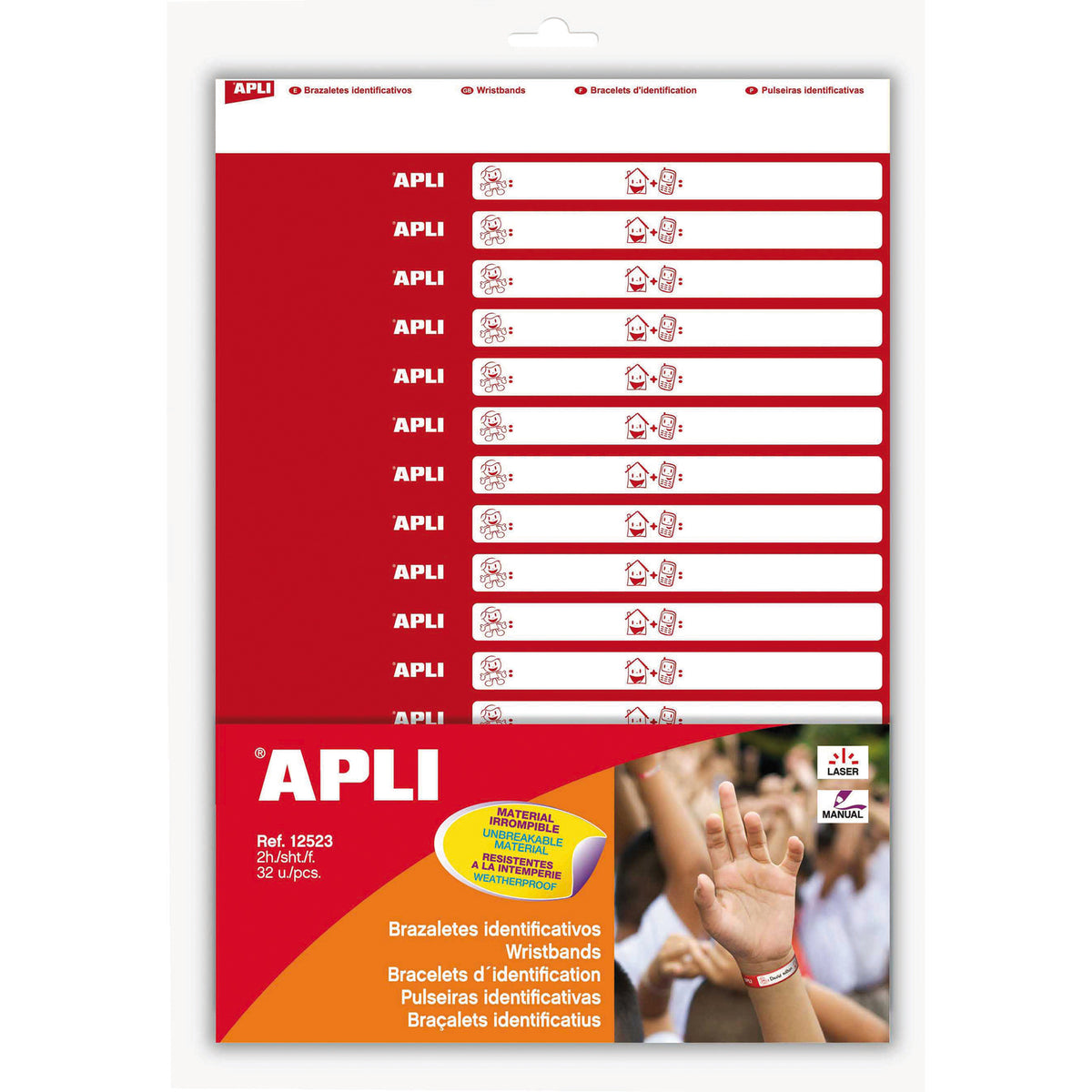 BRAZALETES IDENTIFICATIVOS 2H - APLI