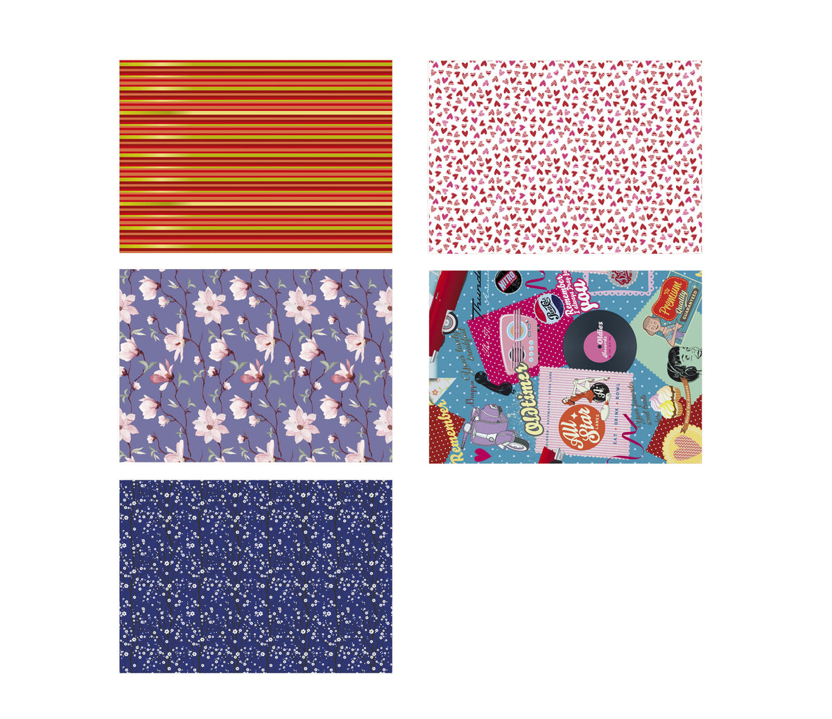 EXP 55 ROLLOS PAPEL REGALO STDOS - APLI