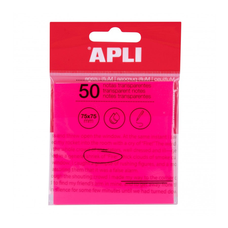 NOTAS ADHESIVAS 76X76 ROSA - APLI