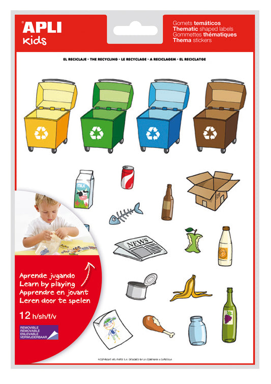 BOLSA GOMETS TEMATICOS RECICLAJE 12H - APLI