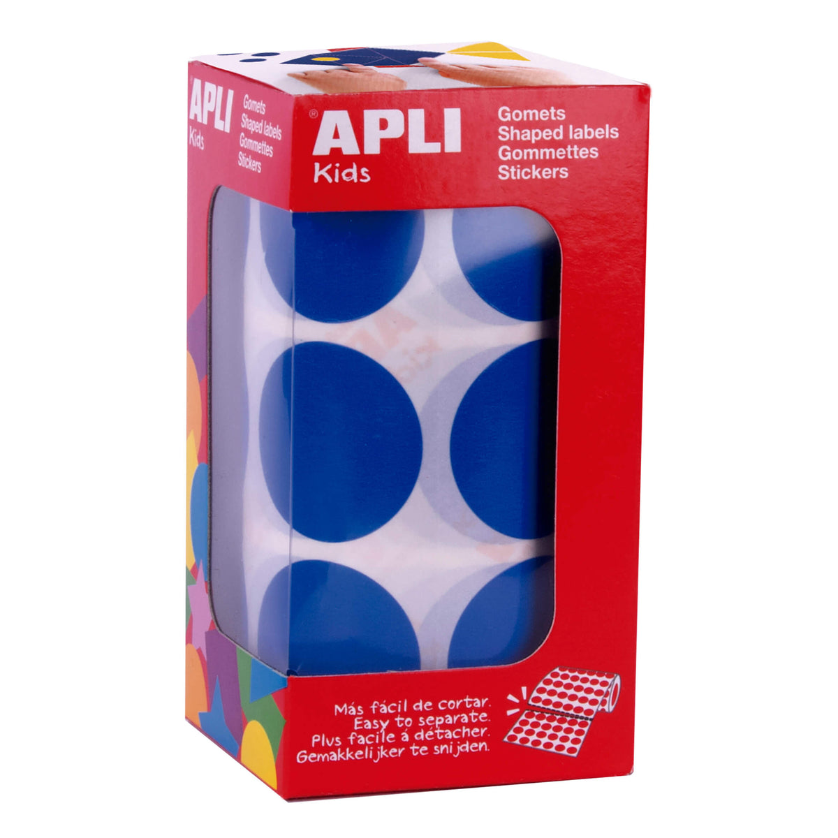ROLLO GOMETS REDONDOS 33MM AZUL - APLI