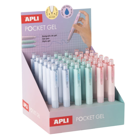 EXP 36 BOLIGRAFOS GEL MINI - APLI