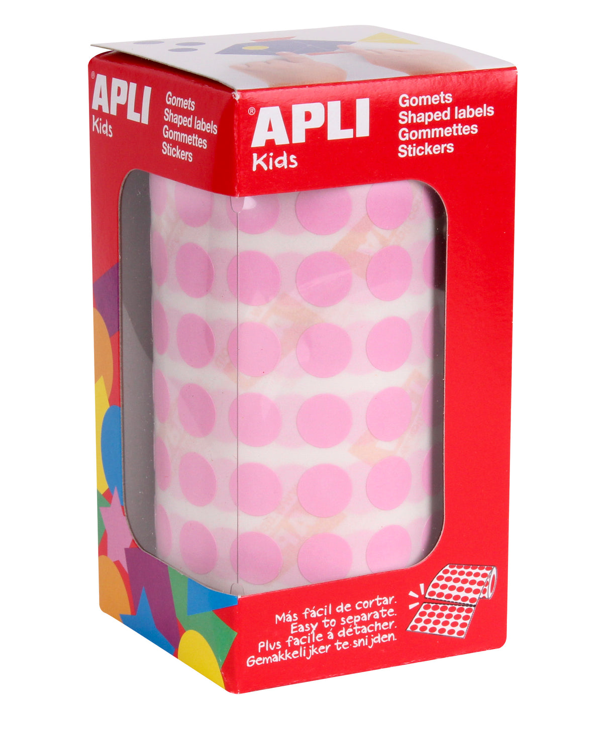 ROLLO GOMETS REDONDOS 10,5MM ROSA - APLI