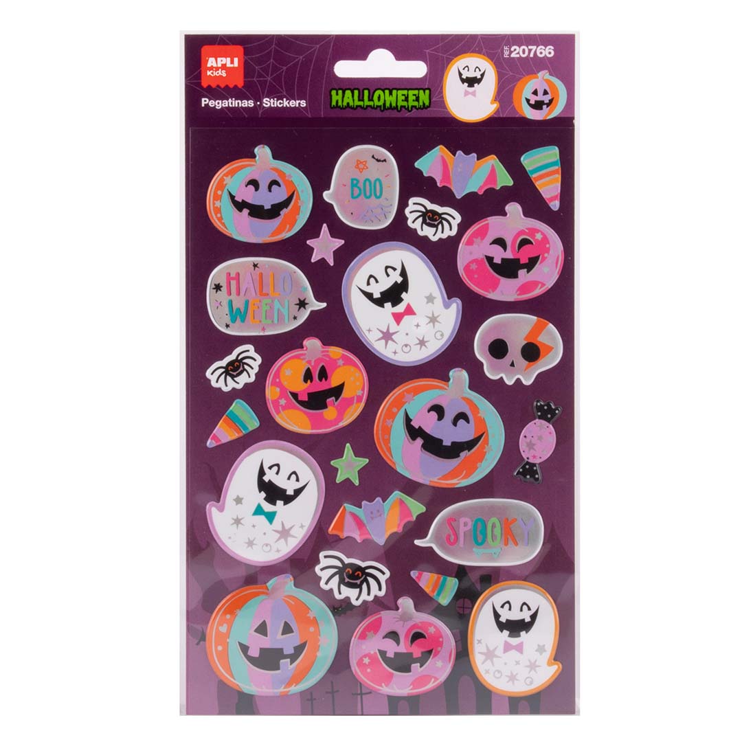 PEGATINAS CALABAZA ROSA HALLOWEEN - APLI