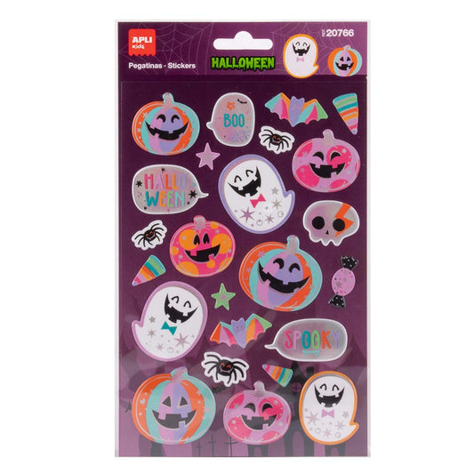 PEGATINAS CALABAZA ROSA HALLOWEEN - APLI