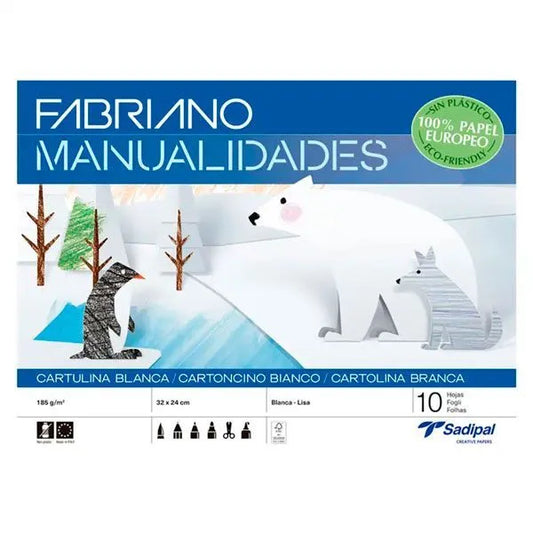 CUADERNO CARTULINA BLANCA 10 HOJAS - SADIPAL