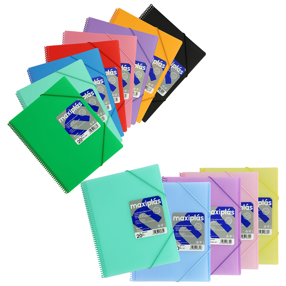 CARPETA  20 FUNDAS A4 MAXIPLAS TRANSLUCIDA - GRAFOPLAS