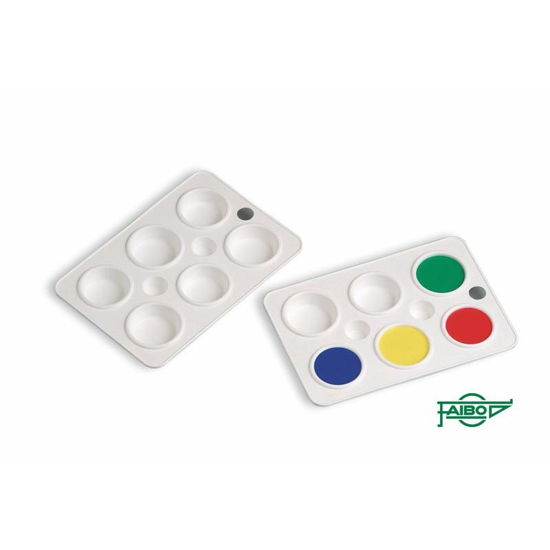 PALETA PINTURA 6 HUECOS 22X15CM - FAIBO