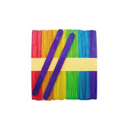 PALOS MADERA 11,4CM COLORES BOLSA DE 50UD - GRAFOPLAS