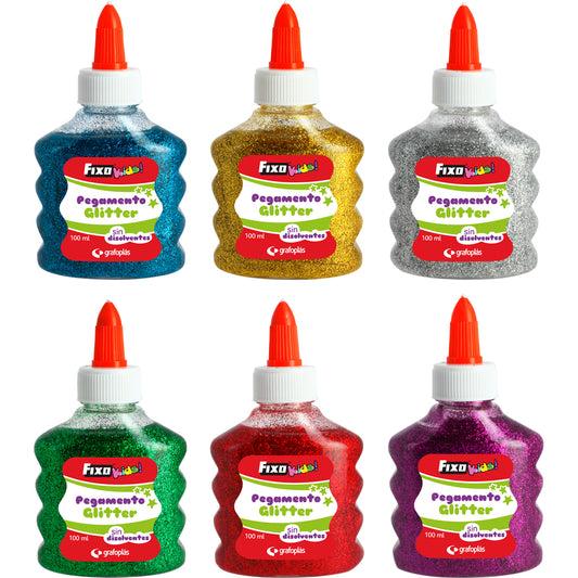 PEGAMENTO CON PURPURINA 100ML - FIXOKIDS