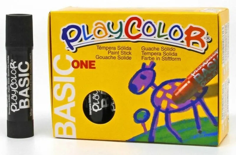 TEMPERA SOLIDA ONE 12UD NEGRO - PLAYCOLOR